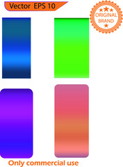Screens vibrant gradient set background for smartphones and mobile phones. Background for mobile app. Soft pastel gradient smooth, set for devices