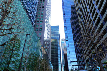 Tokyo downtown business city, Japan