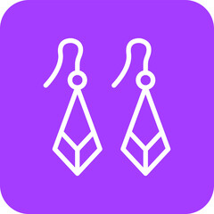 Earrings Vector Icon Design Illustration