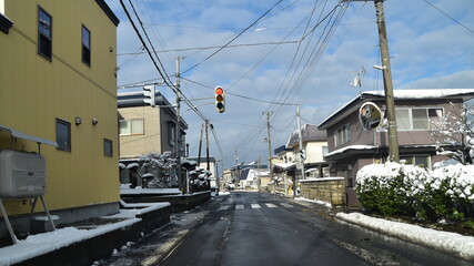 Fototapeta na wymiar The view of Winter in Aomori, Japan 