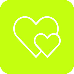 Two hearts Vector Icon Design Illustration