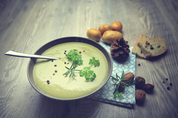 soupe de légume vert