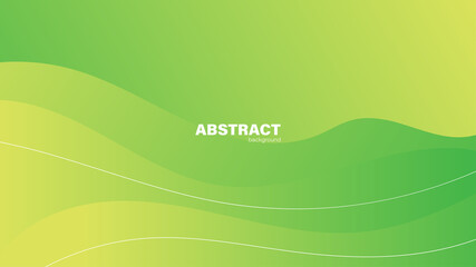 Abstract green fluid shape modern background with copy space, vector.