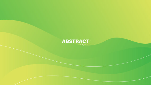 Abstract Green Fluid Shape Modern Background With Copy Space, Vector.