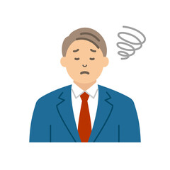 ネガティブな表情をしたビジネスマン