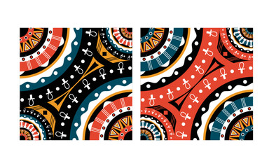 Abstract zigzag African style pattern design
