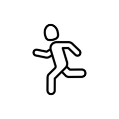 Running man thin line icon. Marathon runner. Modern vector illustration.