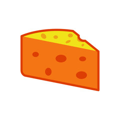 cheese illustration isolated on white background. vector icon