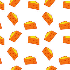 Seamless pattern of cheese icon. can be used for wallpaper, wrapping paper, background, cover, fabric, print