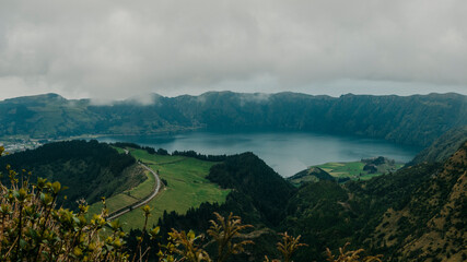 Grota do Inferno Viewpoint in Sete Cidades, Azores, Portugal