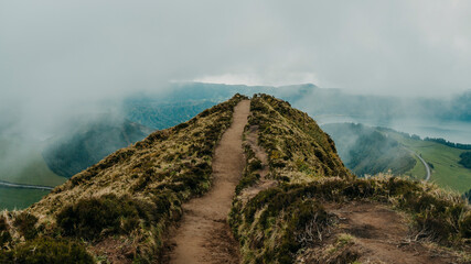 Grota do Inferno Viewpoint in Sete Cidades, Azores, Portugal