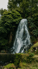 Waterfall in Ribeira dos Caldeir&otilde;es, Azores, Portugal