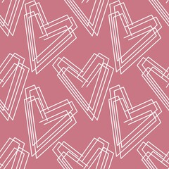 Seamless valentines pattern with hearts for postcard and gifts and cards 