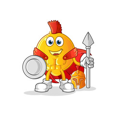 lemon spartan character. cartoon mascot vector