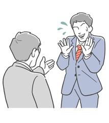 男性上司に追い詰められる男性社員
