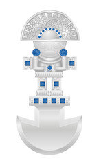 mayan ancient amulet talisman vector illustration