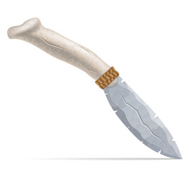 mayan ancient stone knife vector illustration