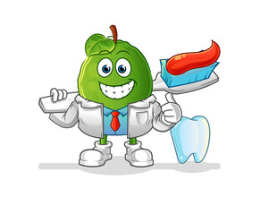 guava dentist illustration. character vector