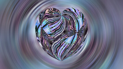 Abstract gray background with a textured heart shape.