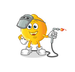 Fototapeta premium lemon welder mascot. cartoon vector
