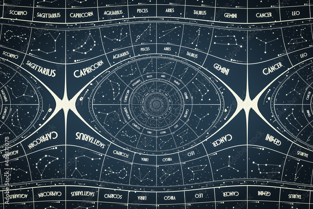 Wall mural droste effect background. abstract design for concepts related to astrology and fantasy.