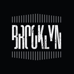 BROOKLYN illustration typography. perfect for t shirt design