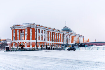 senate building of Moscow Kremlin, Russia. UNESCO World Heritage Site
