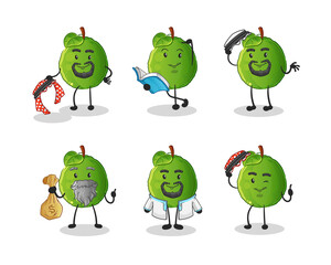 guava arab character. cartoon mascot vector