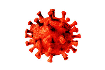 Coronavirus outbreak and coronaviruses influenza 3d render on white background