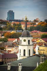 church spires, vilnius, lithuania, baltic countries, baltics, europe, autumn