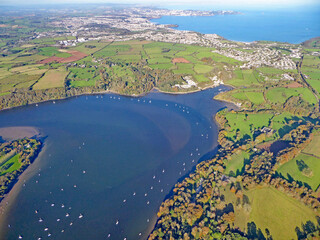 Aerial view of the River Dart and Torbay , Devon	