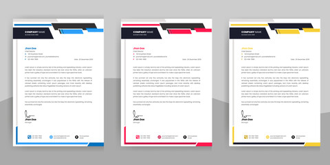 Clean Corporate professional Letterhead Design template 