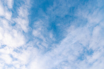 Blue sky with white clouds. Sunny day with blue sky with clouds