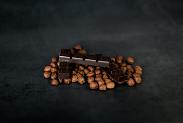 Chocolate with hazelnuts