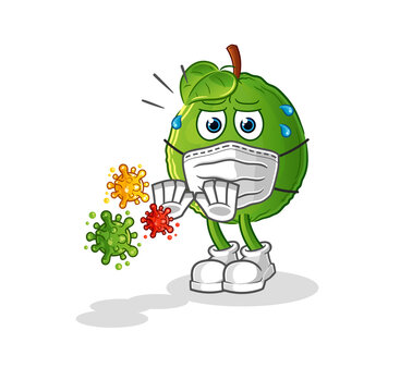 recommend clip art: guava refuse viruses cartoon. cartoon mascot vector