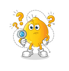 lemon searching illustration. character vector