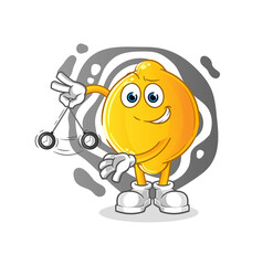 Fototapeta premium lemon hypnotizing cartoon. cartoon mascot vector