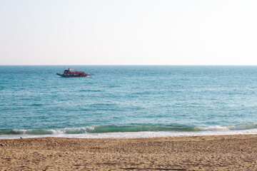 Obraz premium boat on the sea
