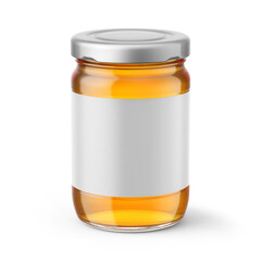 Naklejka na ściany i meble Honey Jar Mockup with Label 3D Rendering