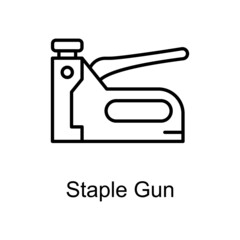 Staple Gun vector Outline Icon Design illustration. Home Improvements Symbol on White background EPS 10 File