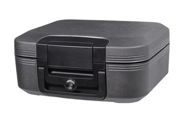 Water and fireproof security box or safe on white