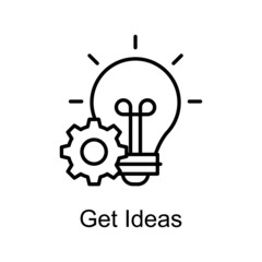 Get Ideas vector Outline Icon Design illustration. Home Improvements Symbol on White background EPS 10 File