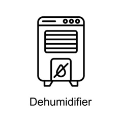 Dehumidifier vector Outline Icon Design illustration. Home Improvements Symbol on White background EPS 10 File