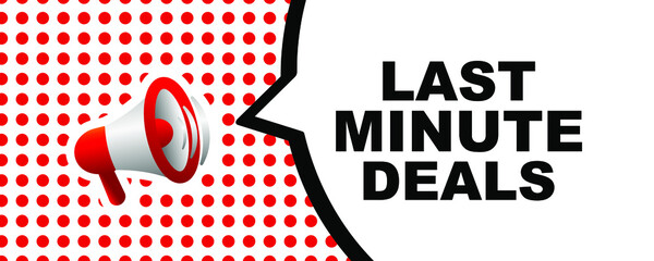 last minute offer sign on white background	