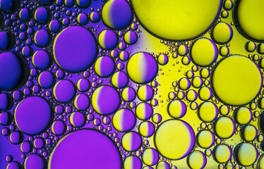 abstract oil and water background with circles