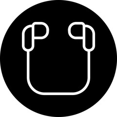 earphones glyph icon