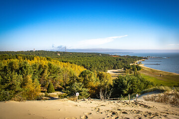 view over nida, curonian spit, lithuania, nida, baltic countries, baltics, europe