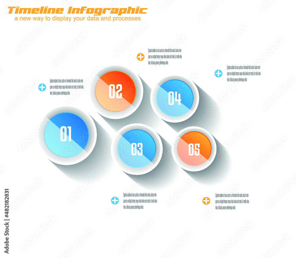 Fototapete infographic template for modern data visualization and ranking.