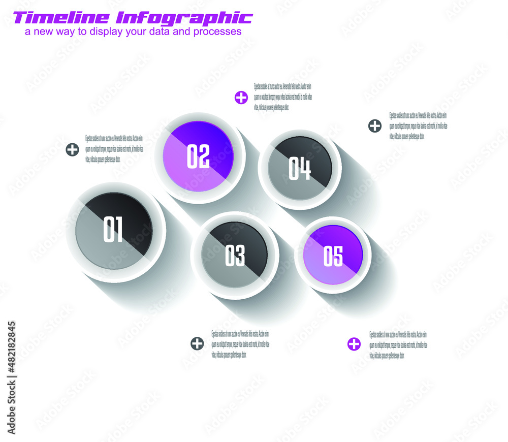 Fototapete infographic template for modern data visualization and ranking.