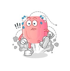 soap running illustration. character vector
